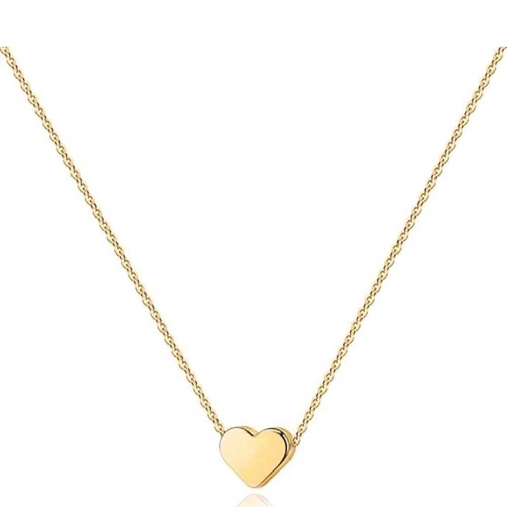 Dainty Gold Heart Pendant Necklace